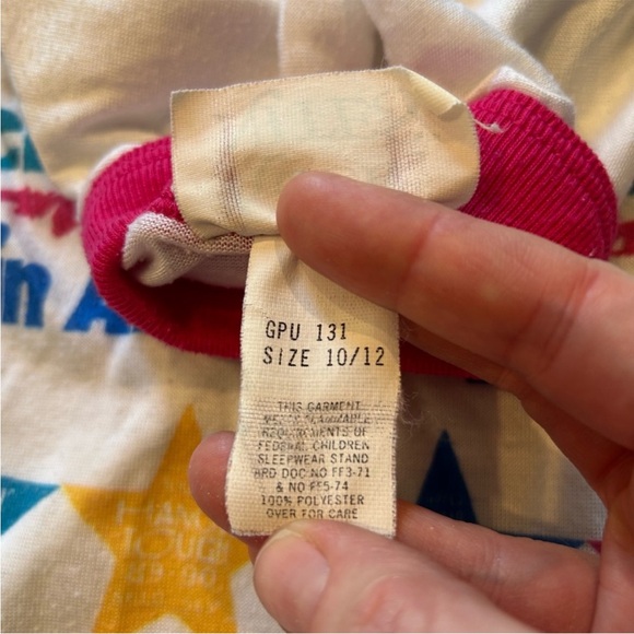 Vintage New Kids On The Block - Kids Pajamas Nightgown - Red & White - Picture 7 of 8